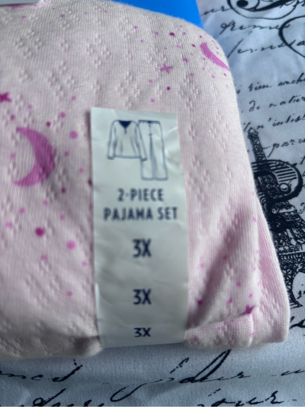 croft & barrow Light Pink Moon & Stars Pajama Set - Picture 3 of 4